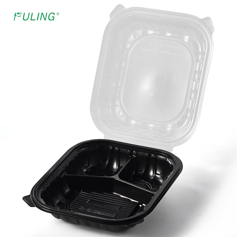 Custom fast food packaging takeaway boxes airline lunch box container envases to go Disposable paper box burger