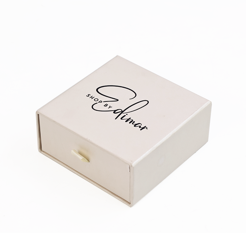 Customized Jewelry Packaging Gift Box With Ribbon Necklace Bracelet Rings Drawer Sliding Paper Cardboard Jewelry Box