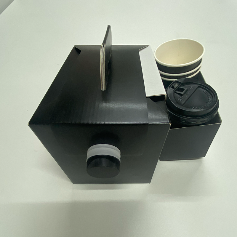 Manufacture wholesale Recycled 3L Big bag in the box Coffee & Beverage & Wine & Tea Aseptic Bag In box With black screw cap