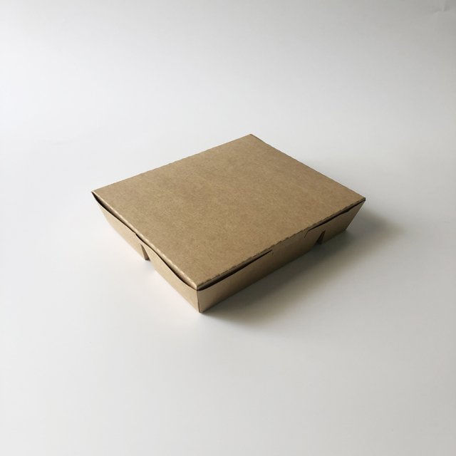 Disposable kraft paper box 5 divided lunch box takeaway kraft food container