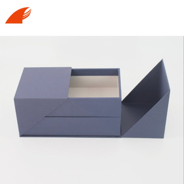 Wholesale Custom Logo Printed Retail Commodities leather wrapped Packaging Paper Special-shaped Double Door box