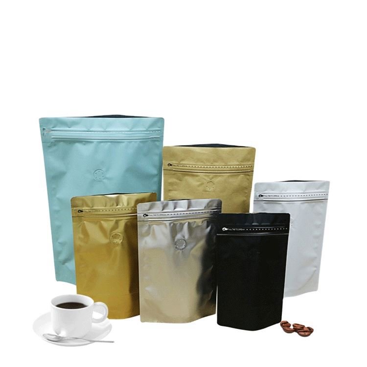 Bags For Matte Beans Packaging With Valve Luxury Logo And Zipper Flat Bottom Drip Liquid Custom Printed Ly 16Oz Bean Coffee Bag