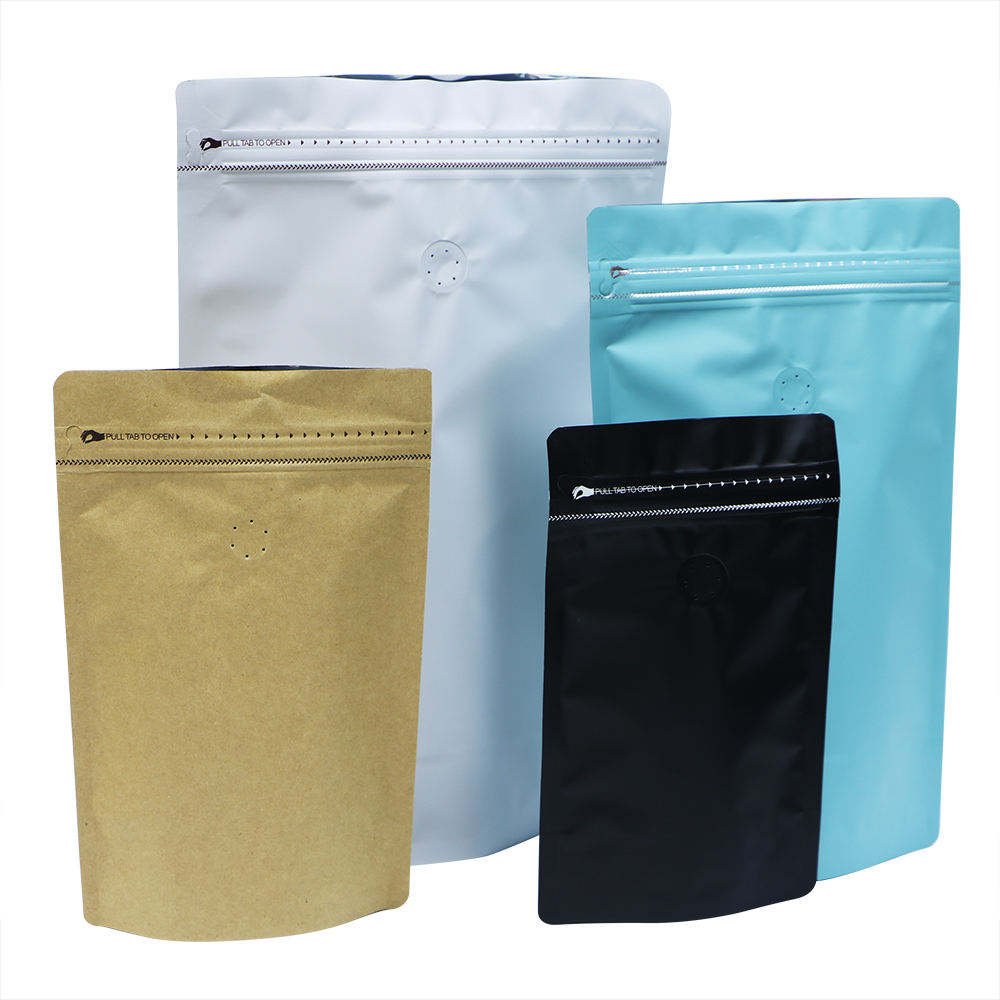 Bags For Matte Beans Packaging With Valve Luxury Logo And Zipper Flat Bottom Drip Liquid Custom Printed Ly 16Oz Bean Coffee Bag