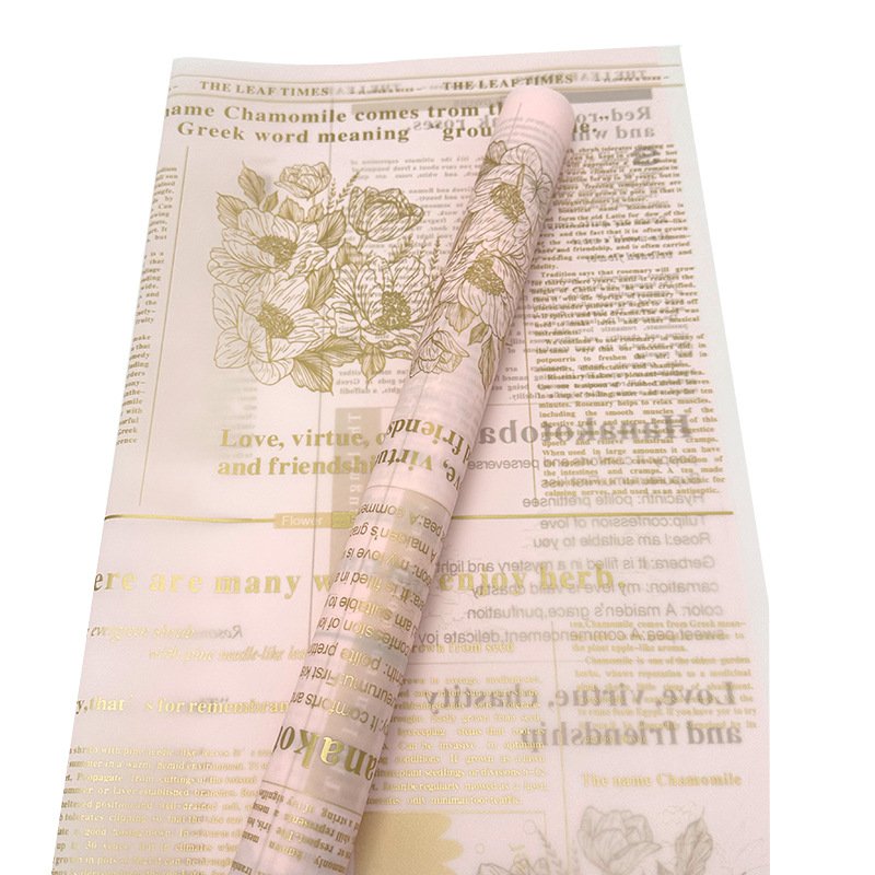 20 Sheets Flower Wrapping Paper Waterproof Floral Bouquet Wrapping Paper Florist Supplie Packaging Paper for Wedding Gift DIY