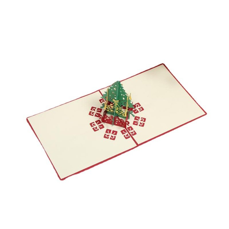 Star Packaging Customize Design Printing luxury religious 3d pop up merry christmas a gift light Santa Claus greeting cards