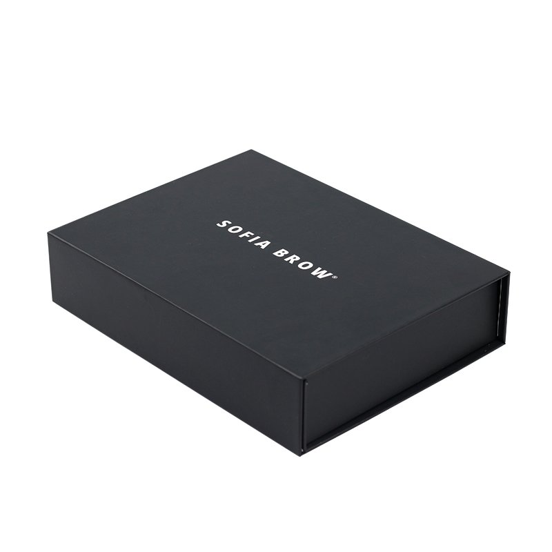 Luxury folding gift box classic black large magnetic presentation gift hamper box for packing