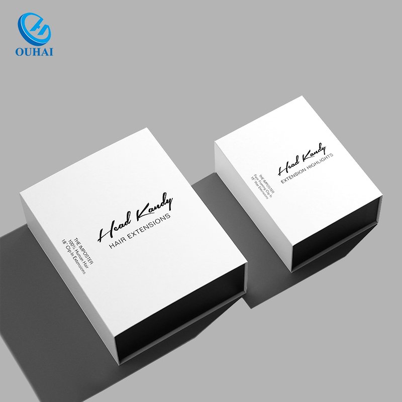 Luxury folding gift box classic black large magnetic presentation gift hamper box for packing