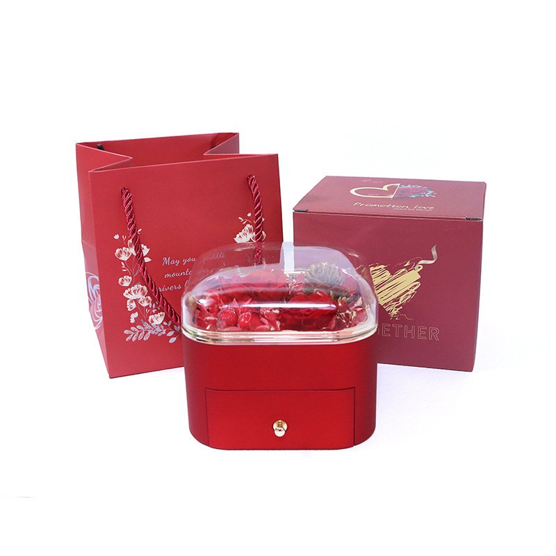 Low Price Acrylic Jewelry Flower Box For For Mom For Mothers Day Gift 2023 amazing gift