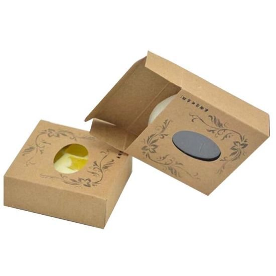Custom Luxury Print Paper Packaging Eco-friendly Kraft Soap Box For Home Made Soap With Print Machine