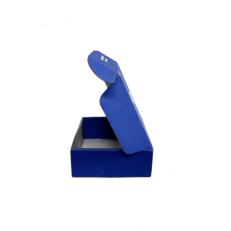 Free Design Custom Logo Blue Corrugated Mailer Cardboard Paper Packaging Mailing Shipping Box Packaging Paper Boxes For Cosmetic