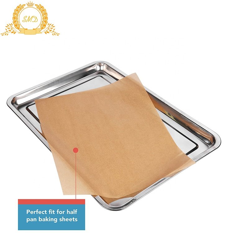 Recyclable brown color customer size 80 gsm greaseproof paper kit 5 for food wrapping