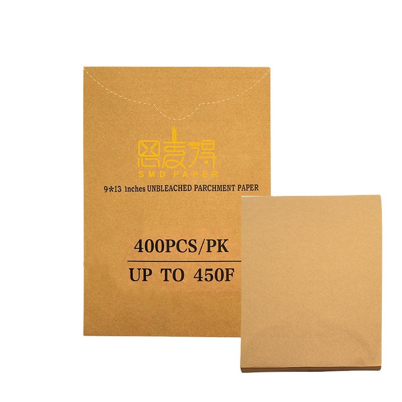 Recyclable brown color customer size 80 gsm greaseproof paper kit 5 for food wrapping