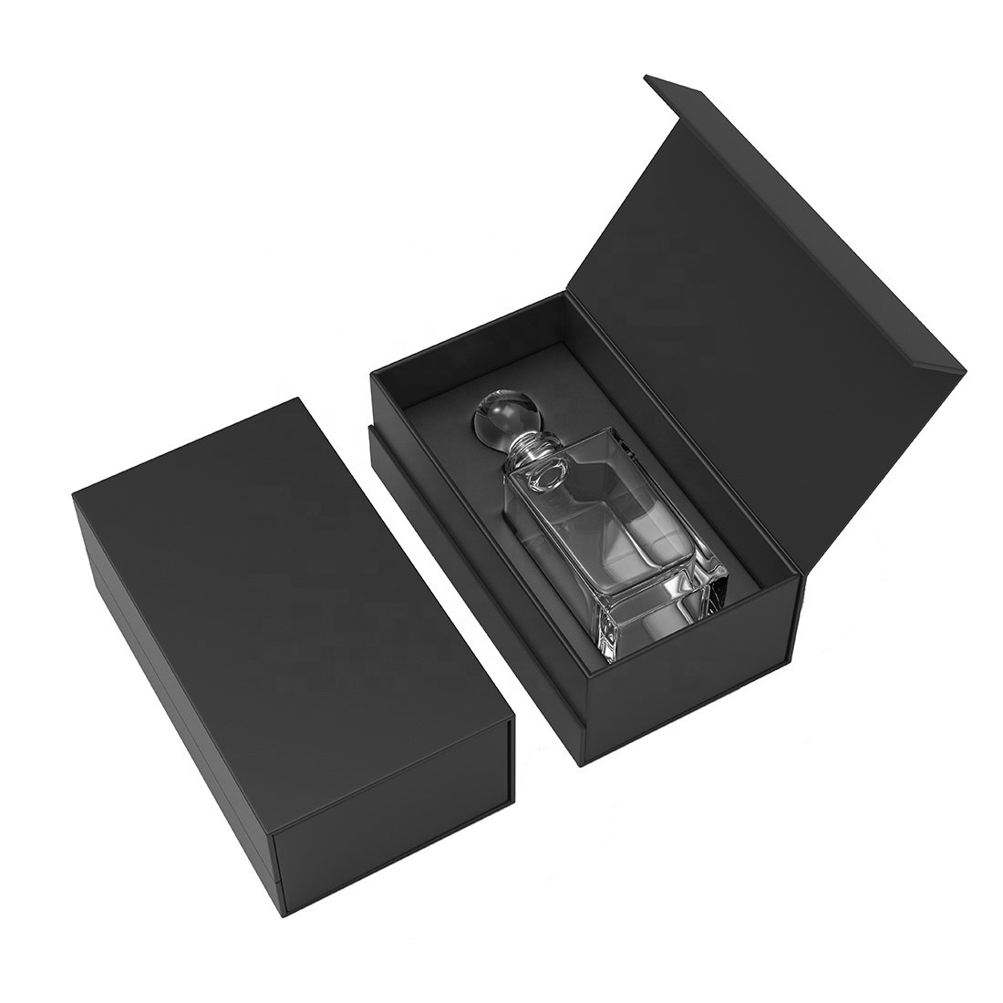 Luxury Design Custom Logo Paper Black Box Packaging Luxury Perfume Bottle perfume gift box