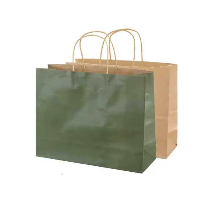 Custom Printing Luxury Food Wine Gift Bread Sandwich Goodies Personalized Gift Packaging Shopping Kraft Paper Bag