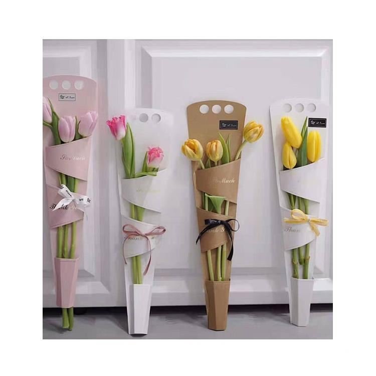Custom Roses Bouquet Packaging Paper Handheld Flower Gift Boxes Wholesale Floral Boxes For Bouquets