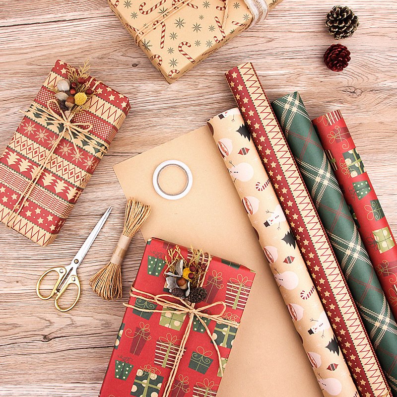 Brown Gift Wrapping Paper New Musical Note Kraft paper Valentine's Day Birthday Gift packaging Holiday Gift Wrapping paper