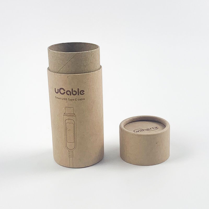 Kraft Corrugated Handmade Packaging Tube Box Round Hat Gift Packaging Cylinder Candle with Lid Boxes Custom Logo Printing