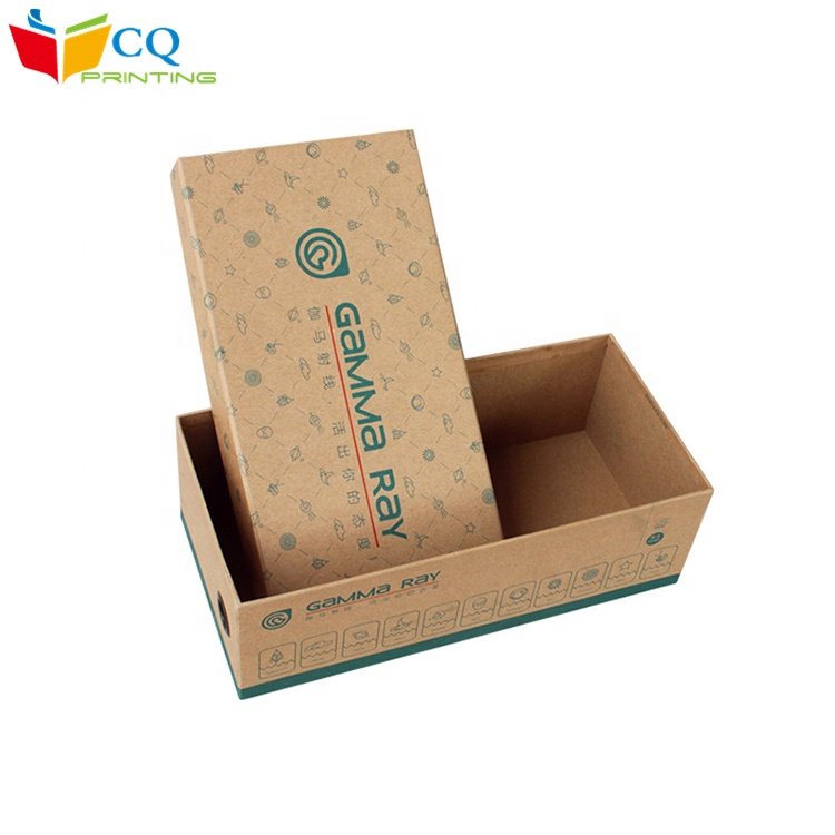 Wholesale China supplier custom kraft paper packaging cardboard shoe box with lid