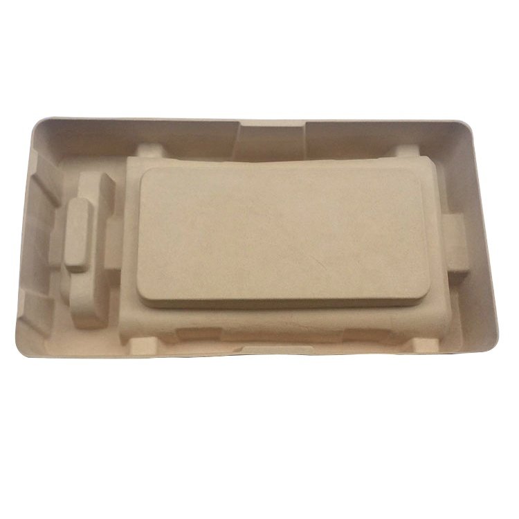 Hot sale molded paper pulp tray packaging product bamboo pulp tray cartons packaging insert