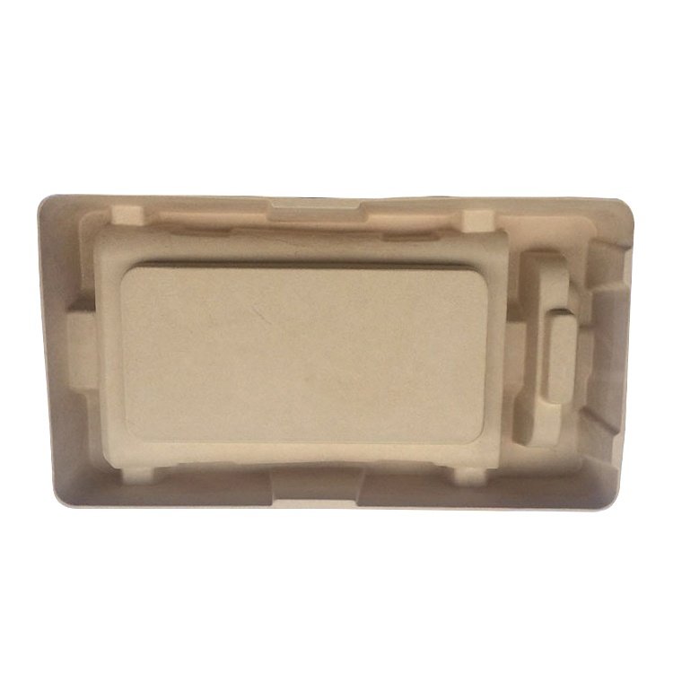 Hot sale molded paper pulp tray packaging product bamboo pulp tray cartons packaging insert