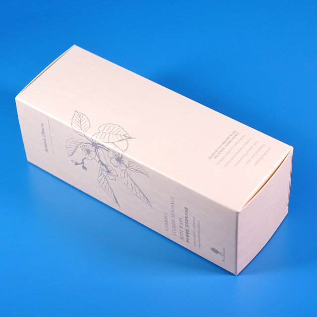 Custom paper boxes cosmetic Logo Printed Ivory Paper Folding Skin Lotion Cosmetic Packaging Paper Gift Box