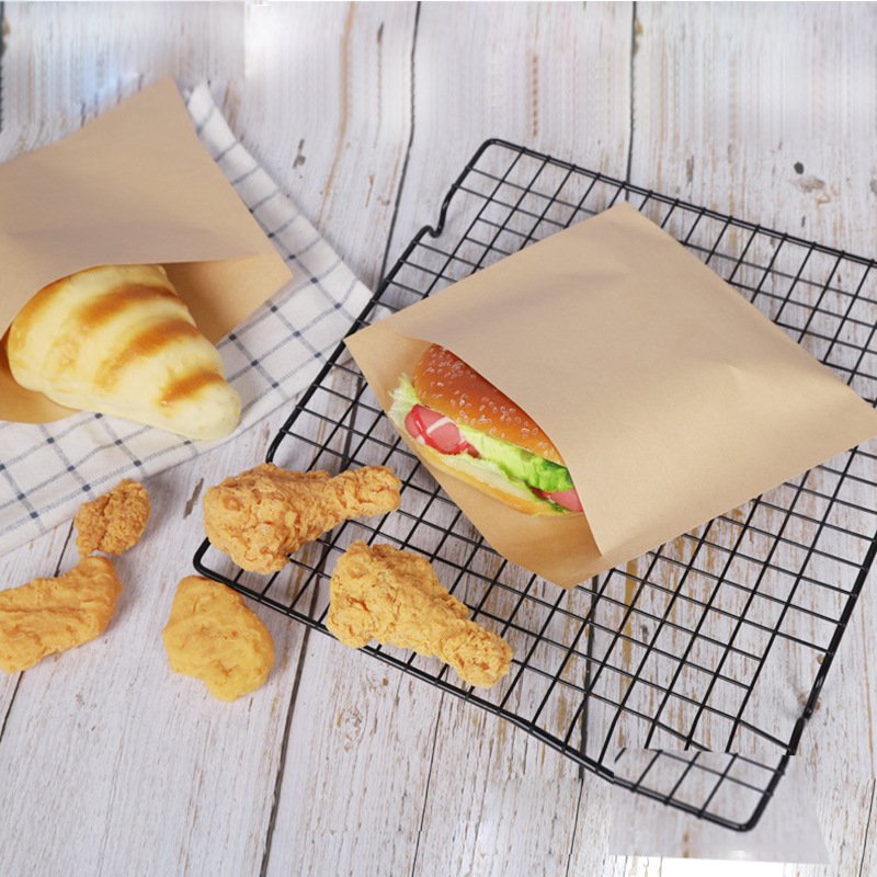Custom Logo XYA Paper Bag Food Grade Kraft Paper for Bakery Bread Packaging Pizza Milk without Handles for Jelly Salad Promotion