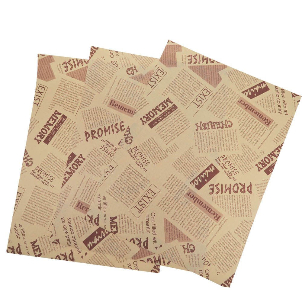 Custom Sandwich Hamburger Bread Wrapping Paper Greaseproof Eco-Friendly Baking Paper Food Packaging Disposable Oiled Wax Paper