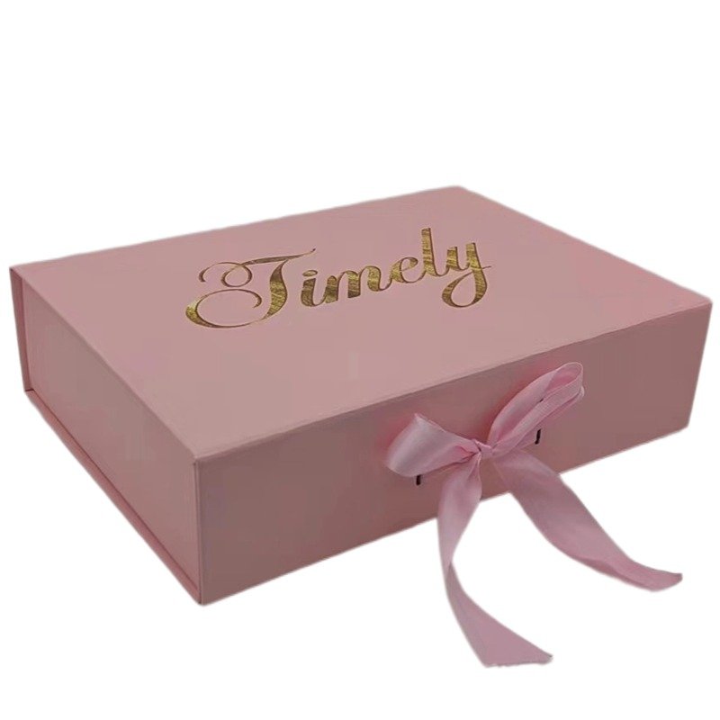 2024 Custom Printing Luxury Rigid Folding Black Paper Packaging Magnet Closure Lid Cardboard Foldable Magnetic Gift Box