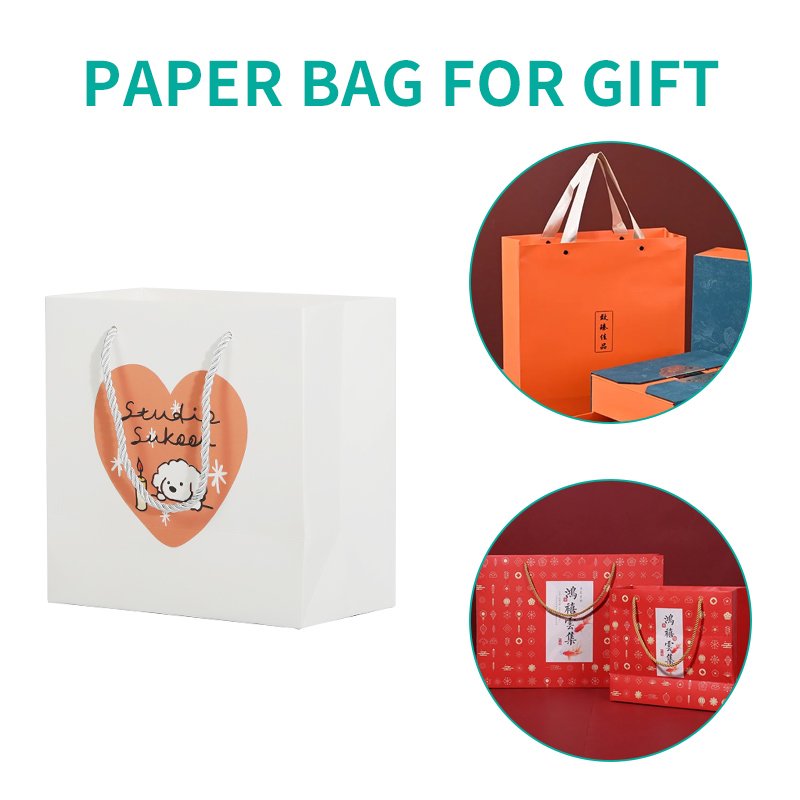 Luxury Ribbon Handle Boutique Shopping Packaging White Paper Bags With Your Own Logo