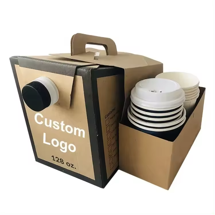 Logo print 1L/2L/3L/5L/10L disposable shop coffee dispenser juice oil bag in box