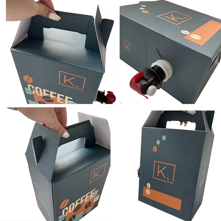 Logo print 1L/2L/3L/5L/10L disposable shop coffee dispenser juice oil bag in box