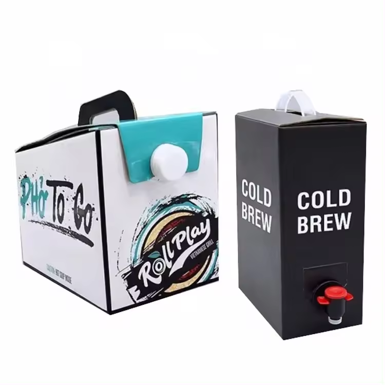 Logo print 1L/2L/3L/5L/10L disposable shop coffee dispenser juice oil bag in box