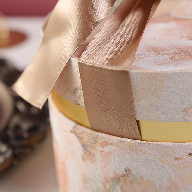 Hot Sale Bow Tie Wedding Candy Box Round Paper Heaven And Earth Cover Cuddle Bucket Gift Jewelry Boxes Packaging Box