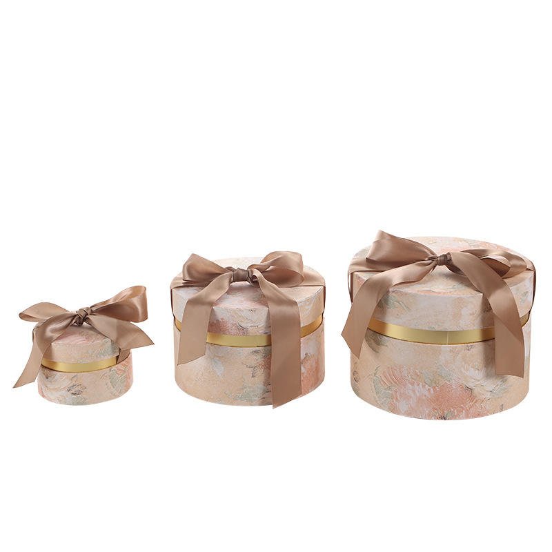 Hot Sale Bow Tie Wedding Candy Box Round Paper Heaven And Earth Cover Cuddle Bucket Gift Jewelry Boxes Packaging Box