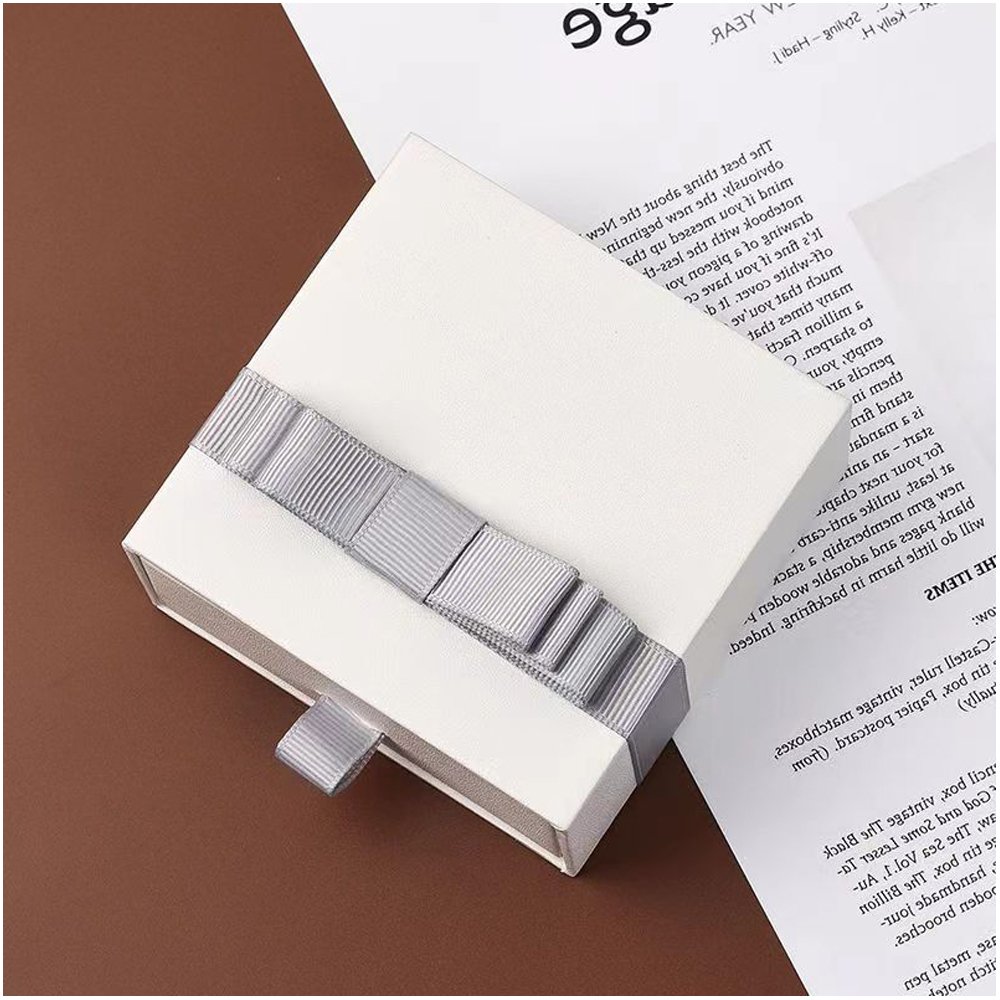 Personalised Customized Ring Jewelry Packaging Box Custom logo Bow box specialty paper specialty paper