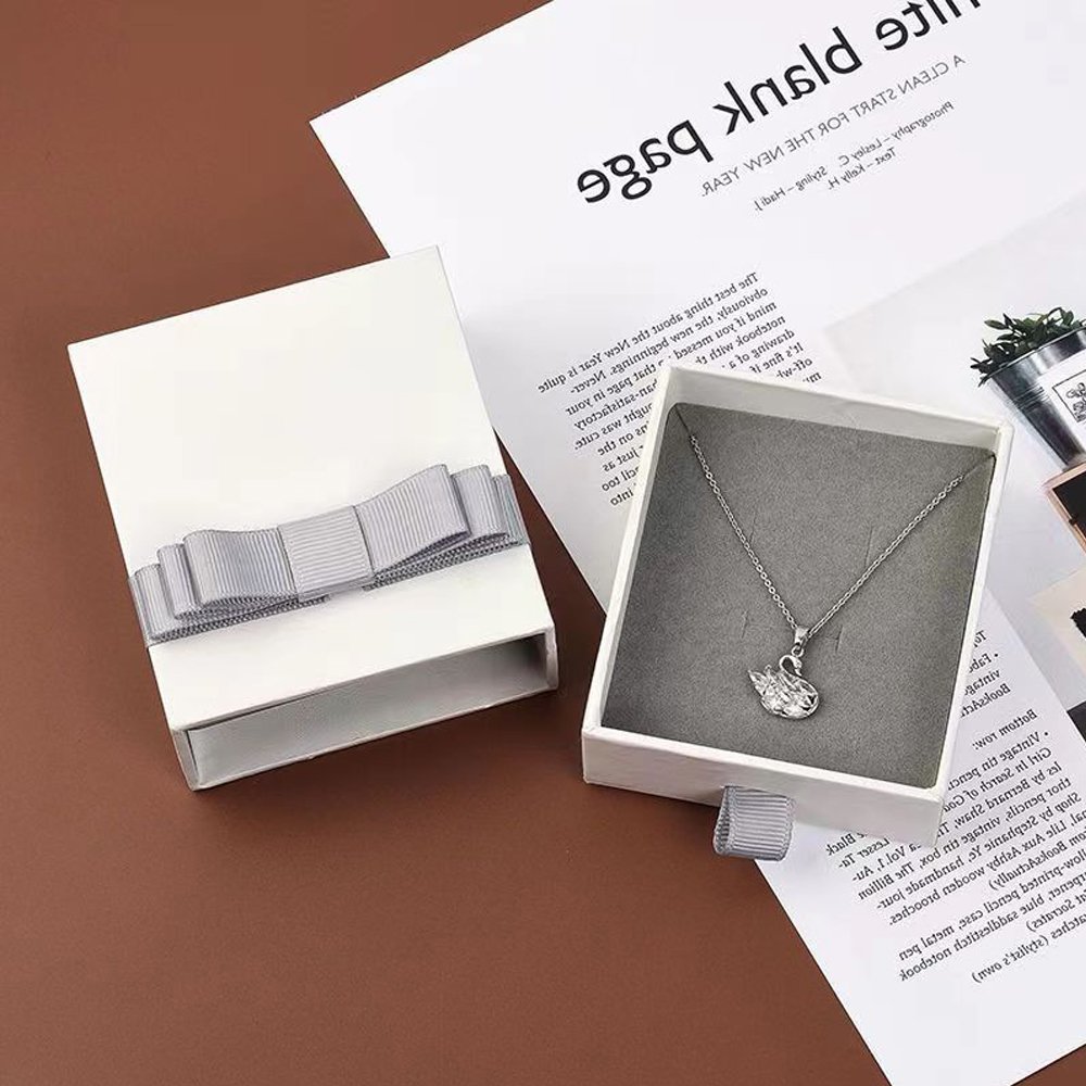 Personalised Customized Ring Jewelry Packaging Box Custom logo Bow box specialty paper specialty paper