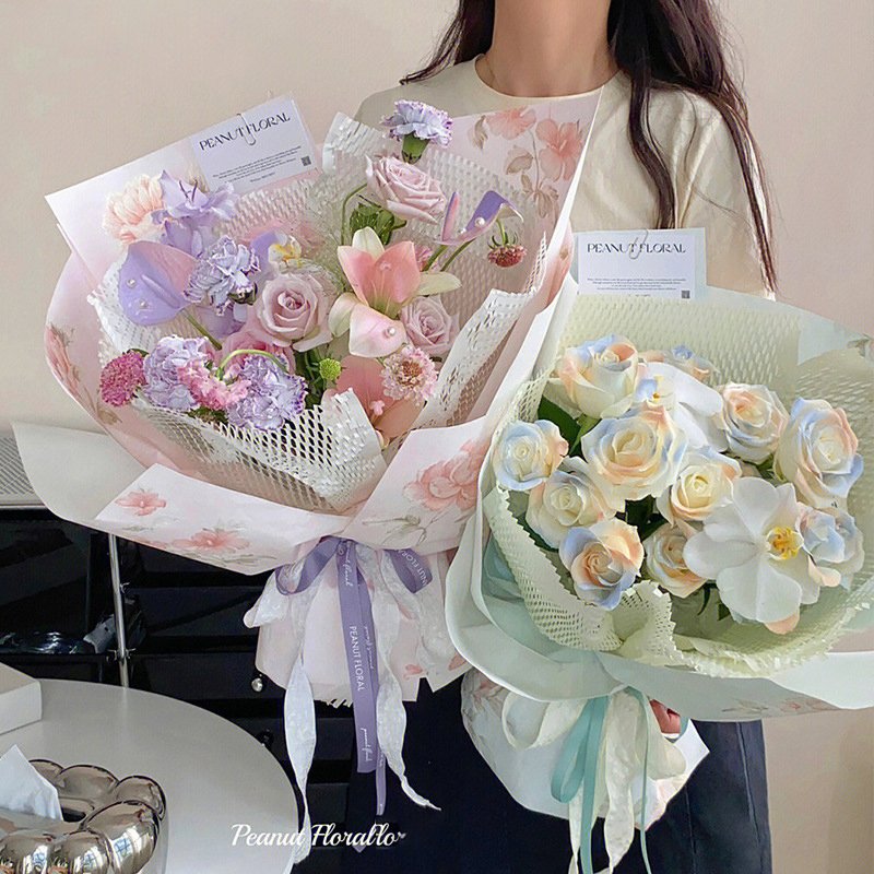 Floral Honeycomb Wrapping Paper Floral Bouquet Packaging Material Mesh Art Honeycomb Packaging Paper
