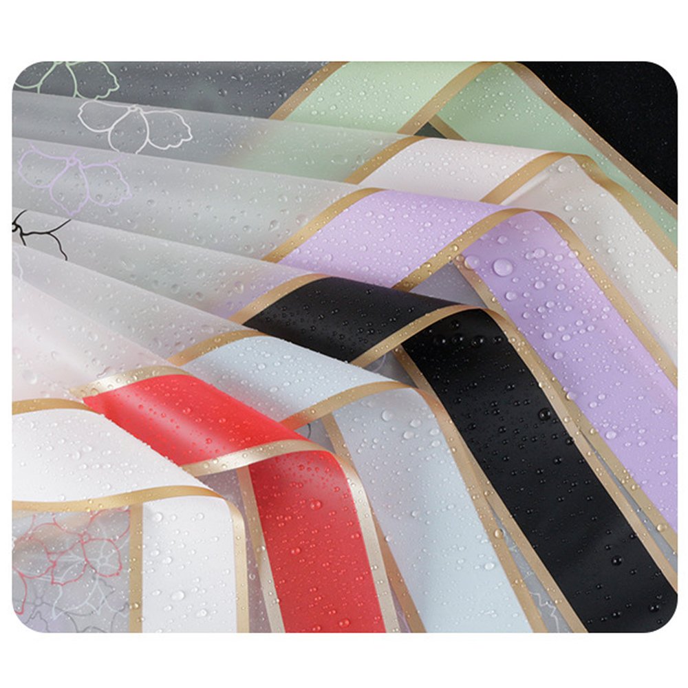 Hot Sale Gold Border Flower Packaging Paper Rich Rose Pattern Waterproof Craft Paper Gift Wrapping Paper