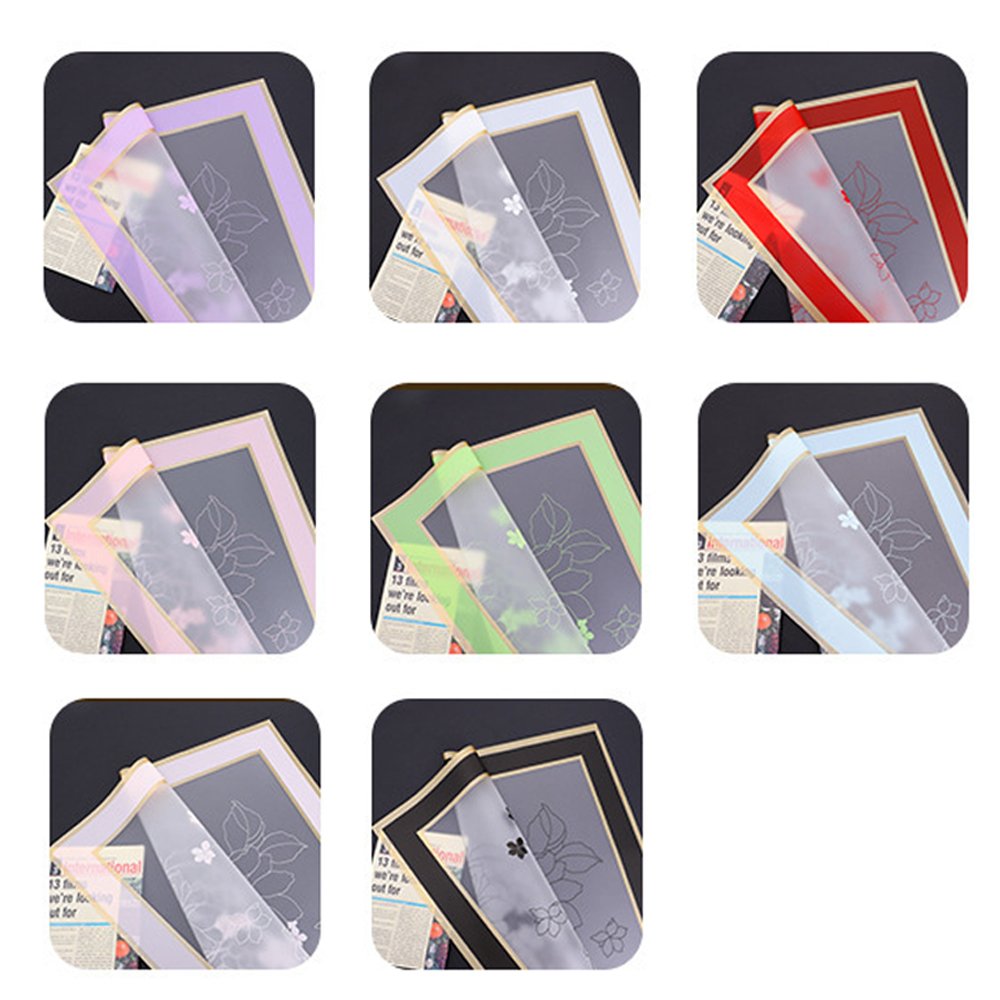 Hot Sale Gold Border Flower Packaging Paper Rich Rose Pattern Waterproof Craft Paper Gift Wrapping Paper