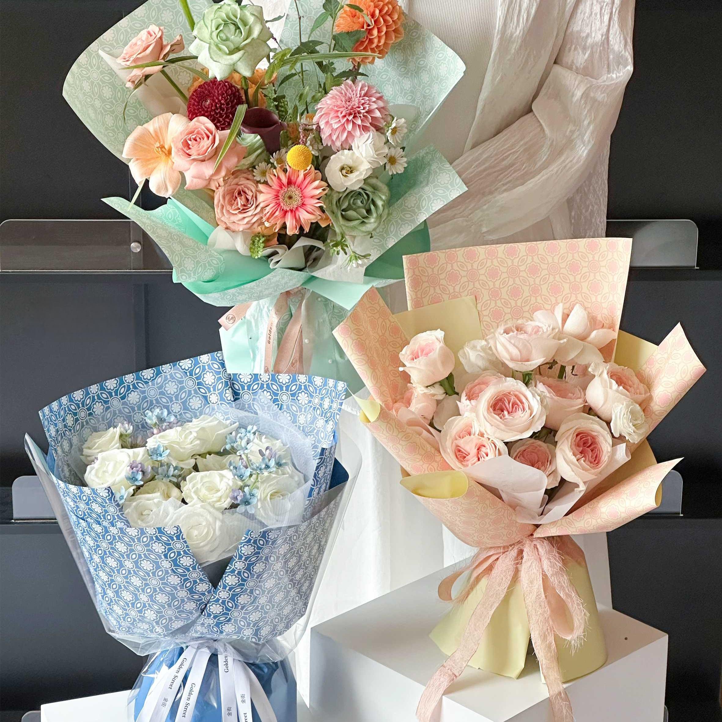 HUABAN flower wrapping paper Korean Wrapping Paper For Bouquets Floral Gift Packaging Paper For Flowers