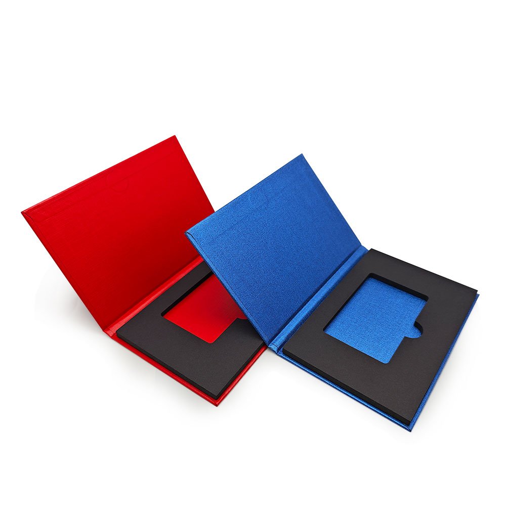 Luxury VIP Membership Metal Business Card Slots Paper Box Magnetic Gift Cards Box Packaging