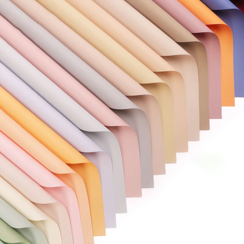 Hot solid colorful waterproof wrapping paper gift packaging floral bouquet flowers wrapping paper