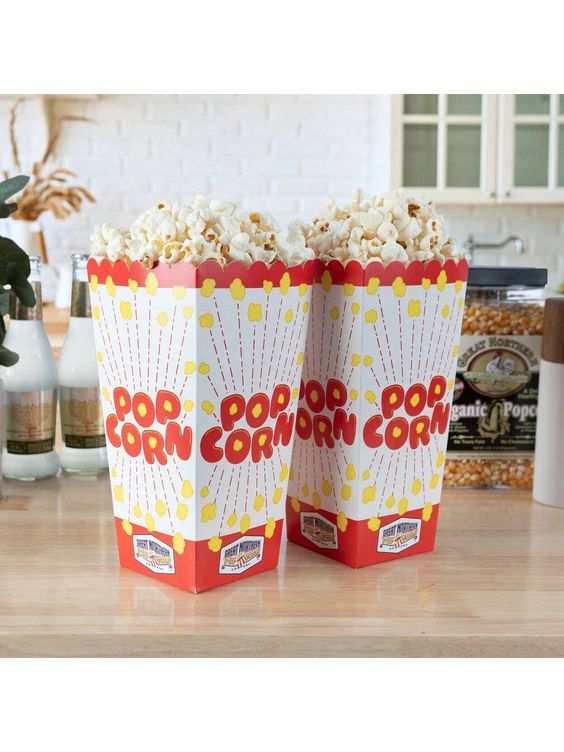 Custom food grade 46oz biodegradable kraft paper popcorn box, popcorn buckets