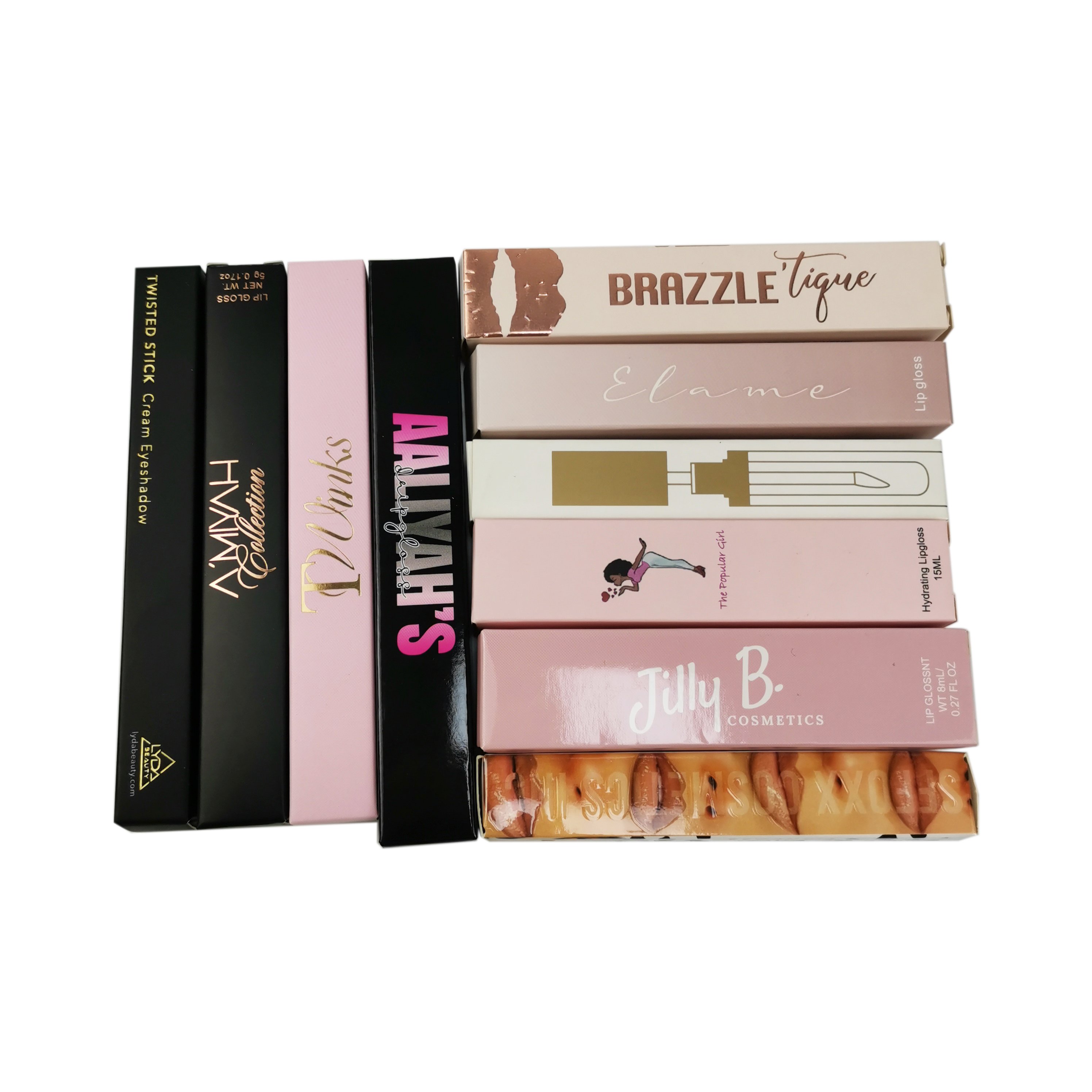 New fashion custom design makeup package box lipgloss mascara packaging box