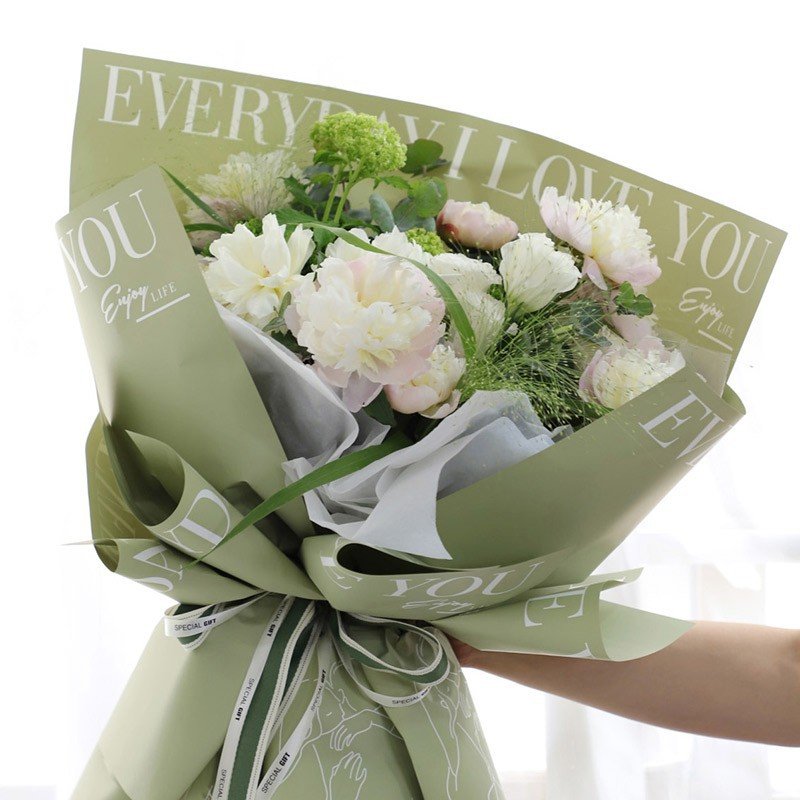 Valentine's Day flower wrapping paper rose bouquet waterproof wrapping paper floral packaging paper florist materials