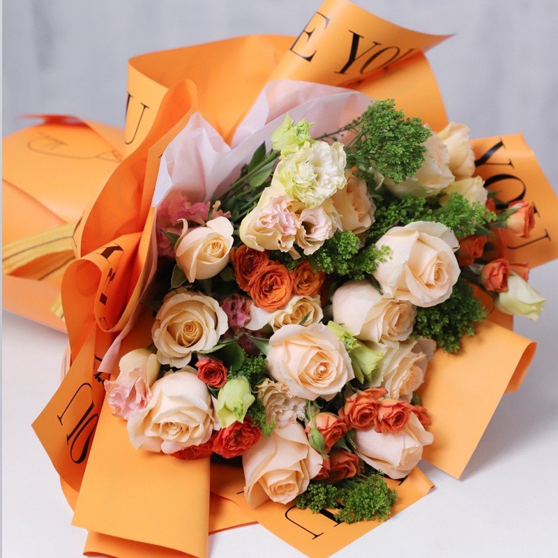 Valentine's Day flower wrapping paper rose bouquet waterproof wrapping paper floral packaging paper florist materials