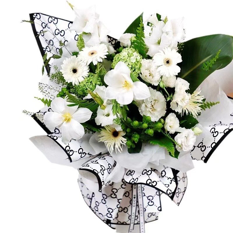 Factory wholesale big brand paper G home retro printing gift flowers waterproof wrapping paper