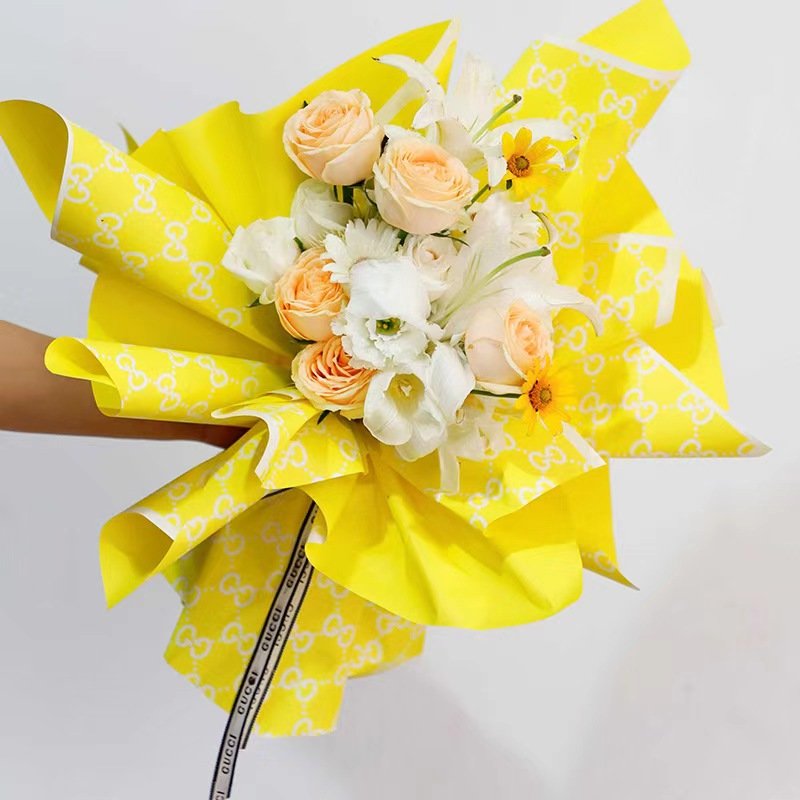 Factory wholesale big brand paper G home retro printing gift flowers waterproof wrapping paper