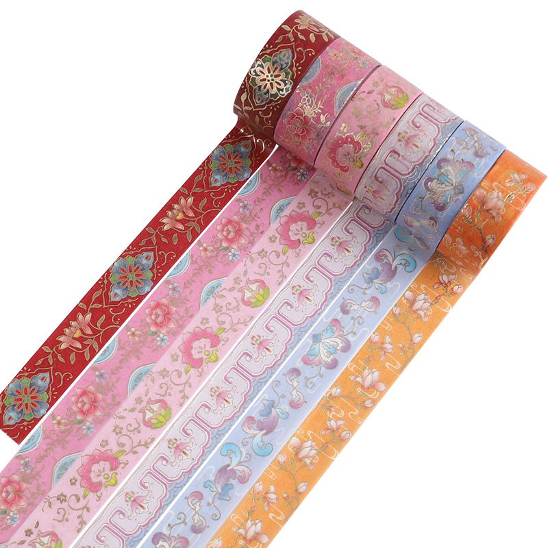 Directly supplied by the manufacturer Color Washi Tape Set series bronzing and paper tape