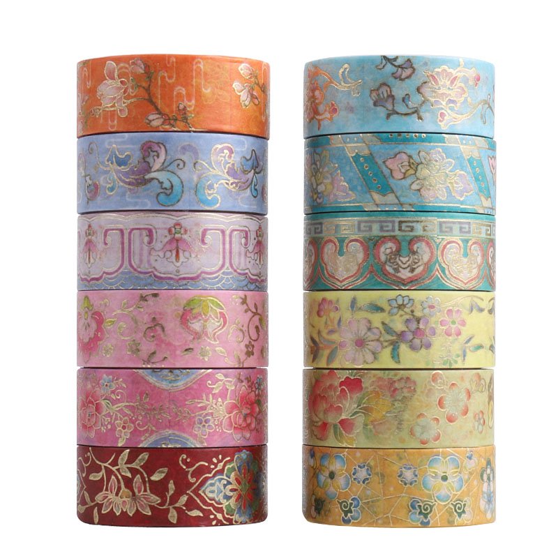 Directly supplied by the manufacturer Color Washi Tape Set series bronzing and paper tape